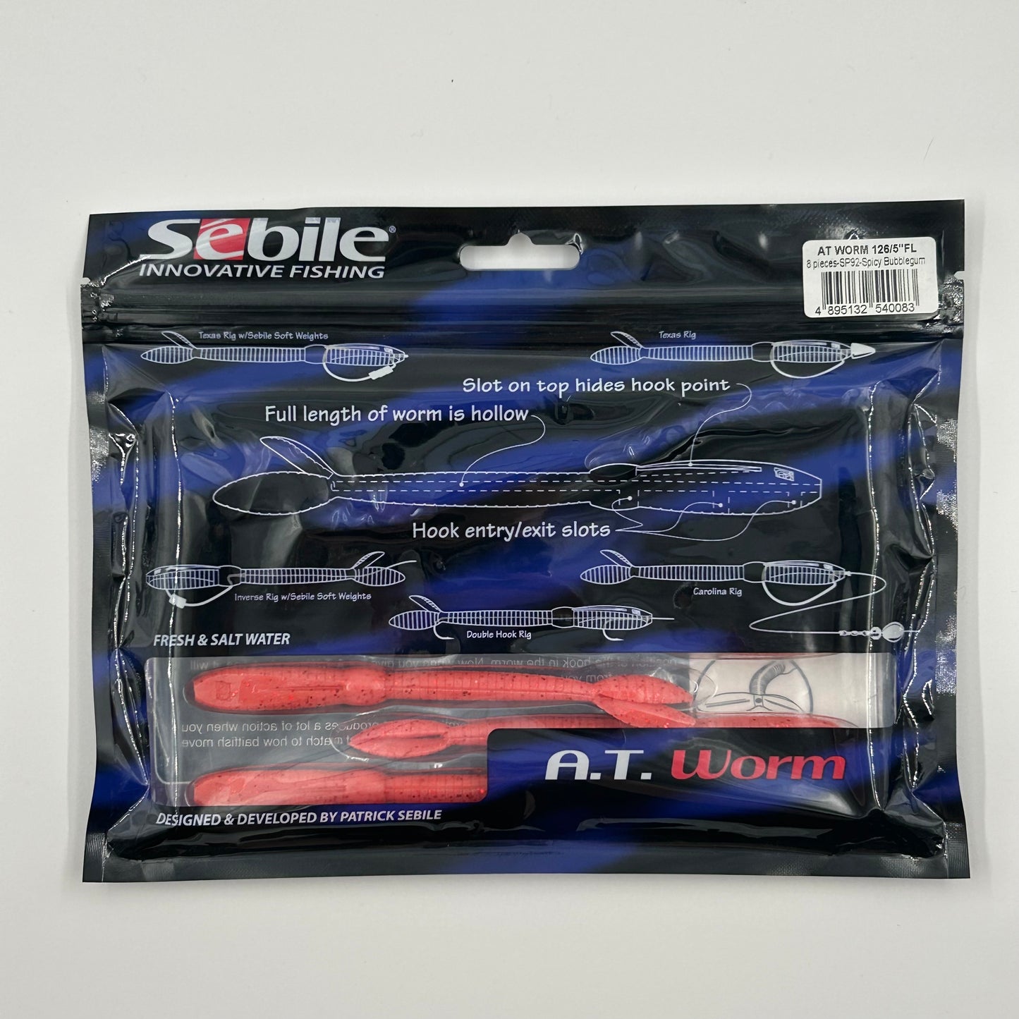 Sebile A.T. Worm Köder rot 8 Stk.