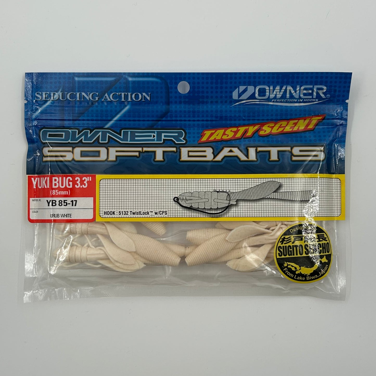 Owner Tasty Scent Softbaits Köder Yuki Bug weiß 8 Stk.