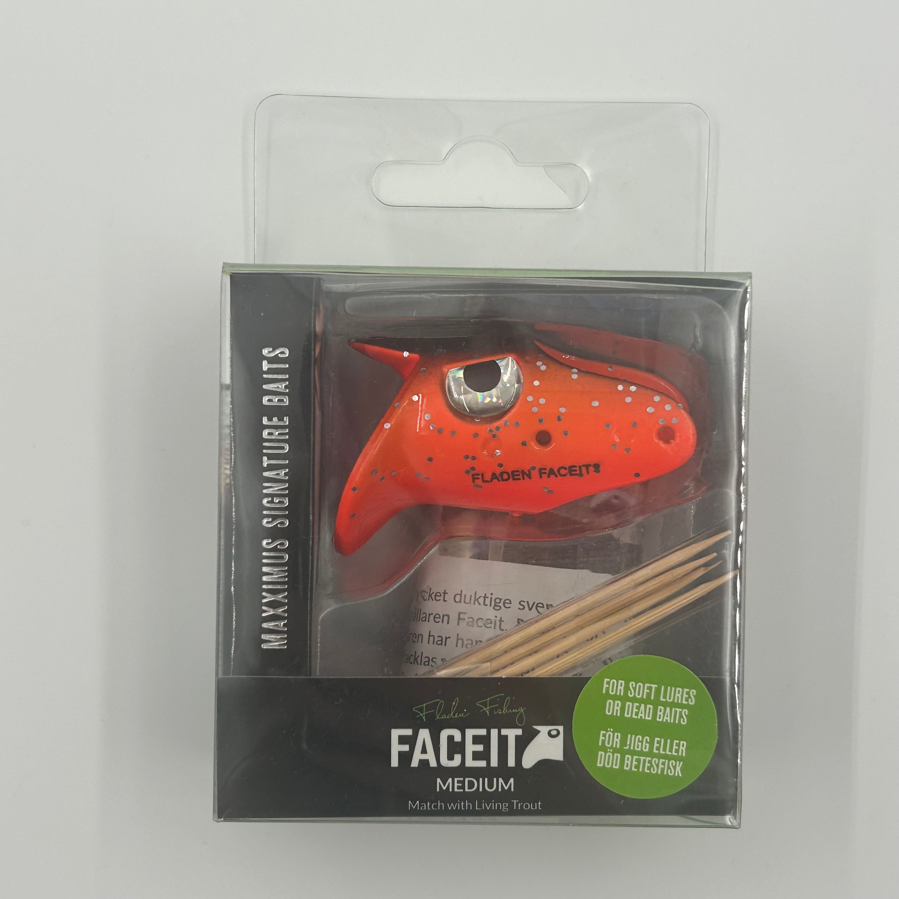 Fladen Maxximus Köder FaceIt Medium für Weichköder orange