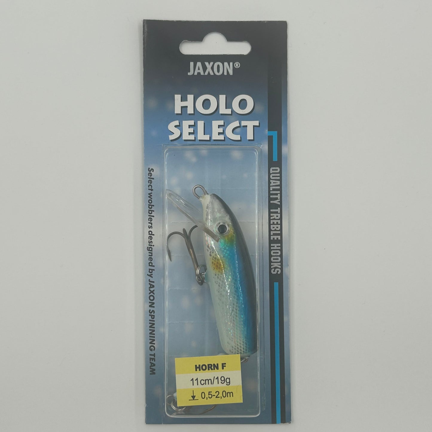 Jaxon Holo Select Horn F Wobbler / Kunstköder mit Drillingshaken 19g