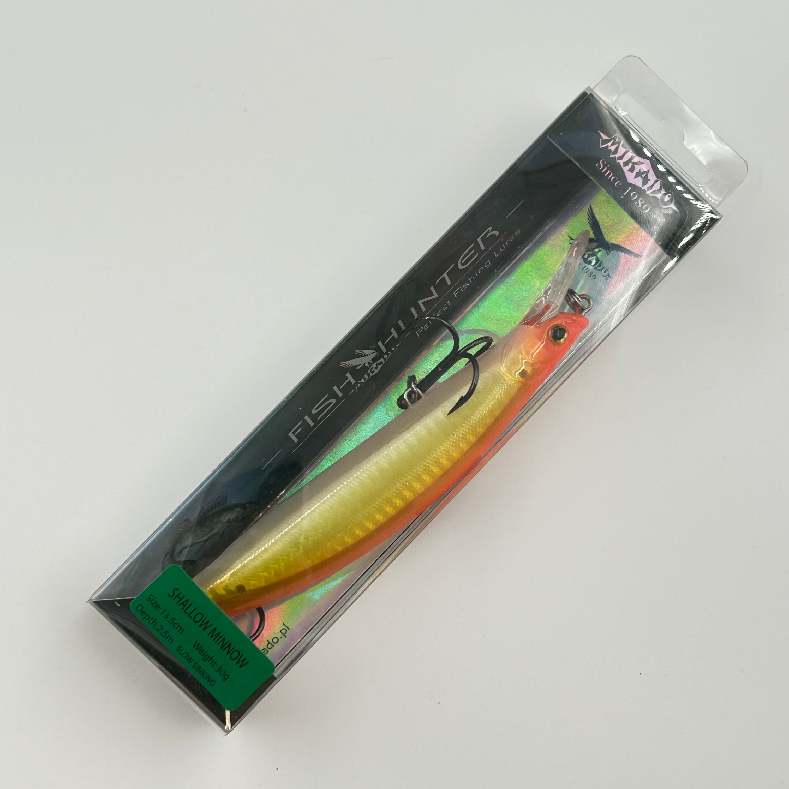 Mikado Shallow Minnow Wobbler / Kunstköder mit Drillingshaken 30g