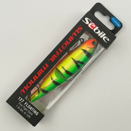 Sebile Swingtail Minnow 127 Floating Wobbler / Kunstköder mit Drillingshaken 38g