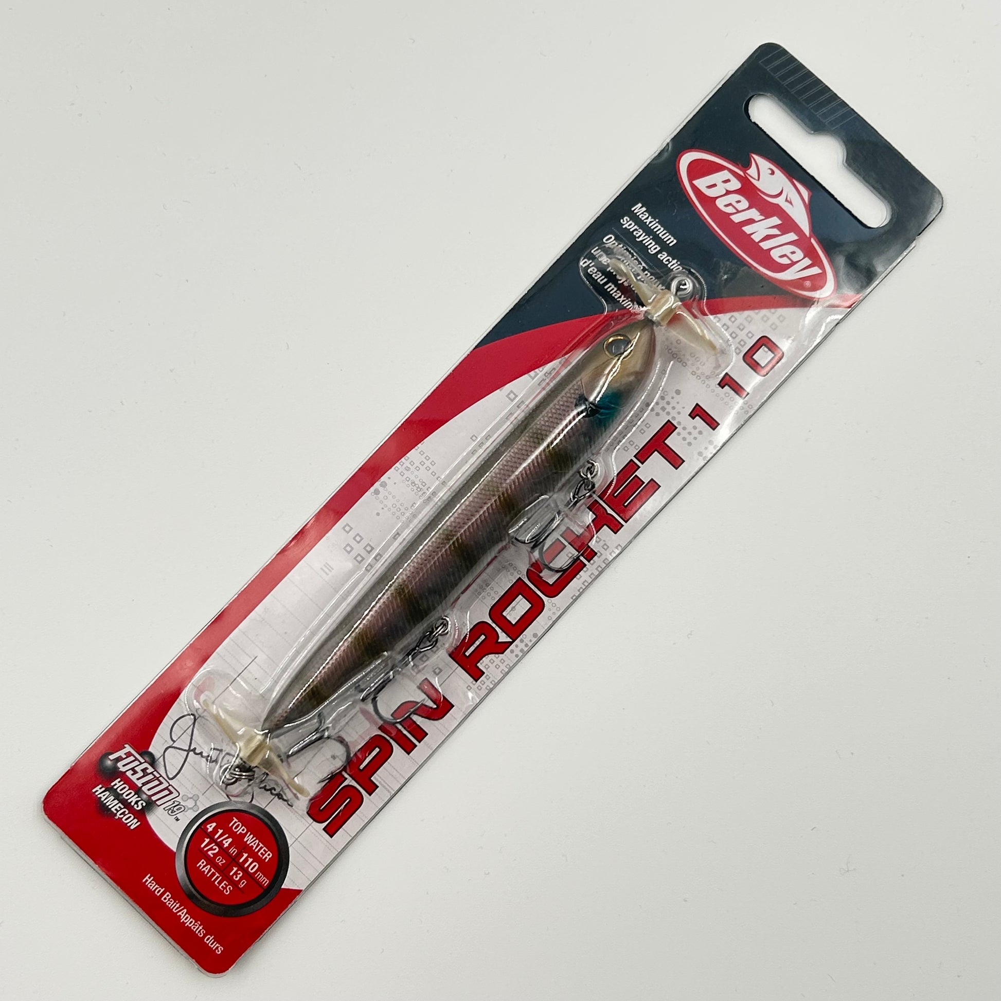 Berkley Spin Rocket 110 Wobbler / Kunstköder mit Drillingshaken silber 13g