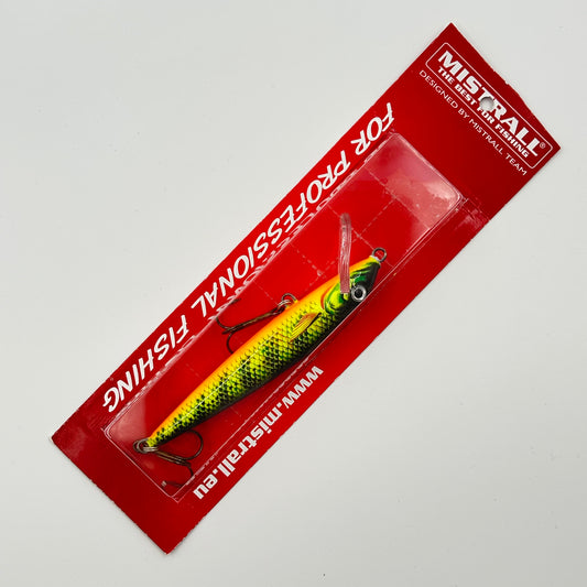 Mistrall Wobbler / Kunstköder mit Drillingshaken schwarz grün 20g