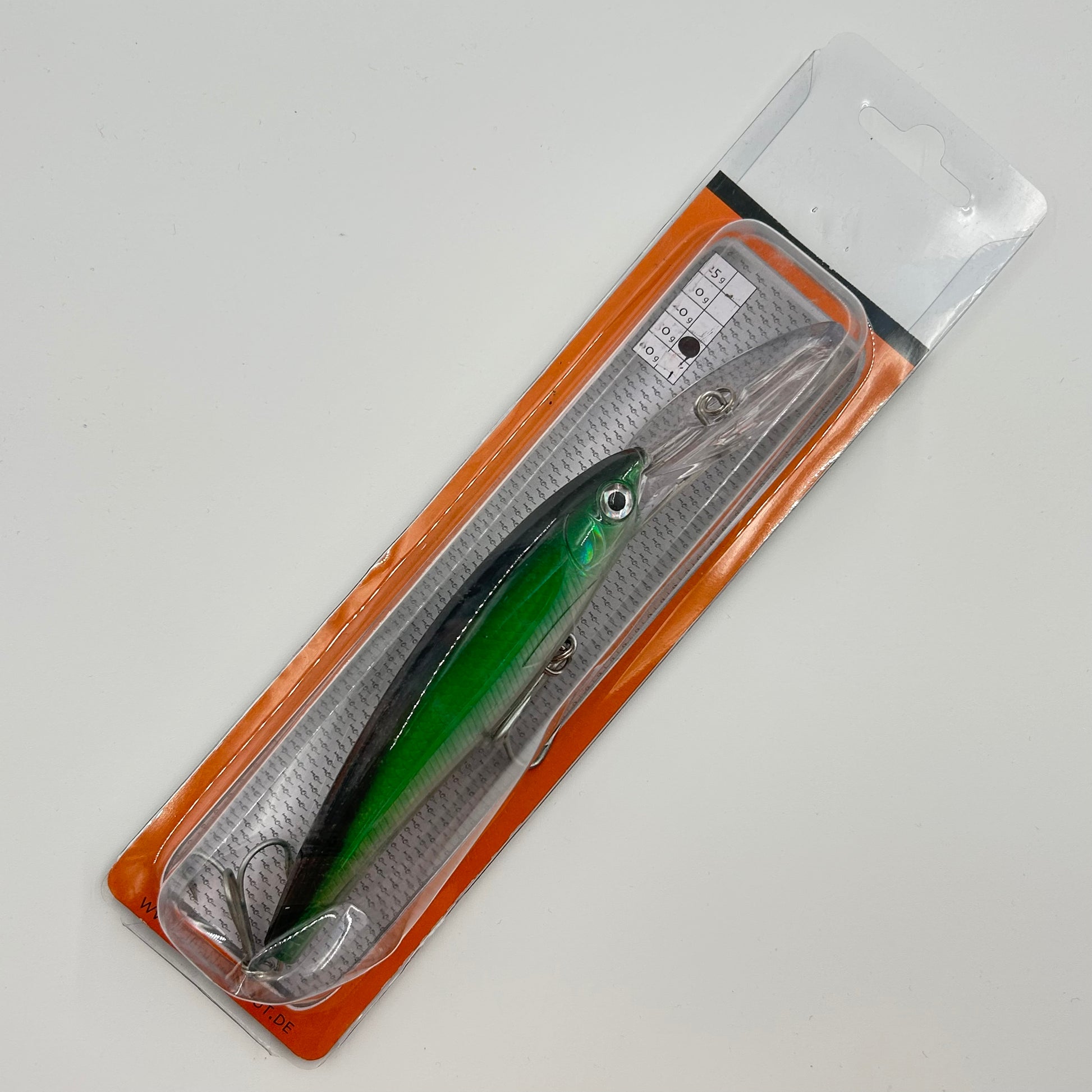 Sänger Wobbler / Kunstköder mit Drillingshaken grün 50g