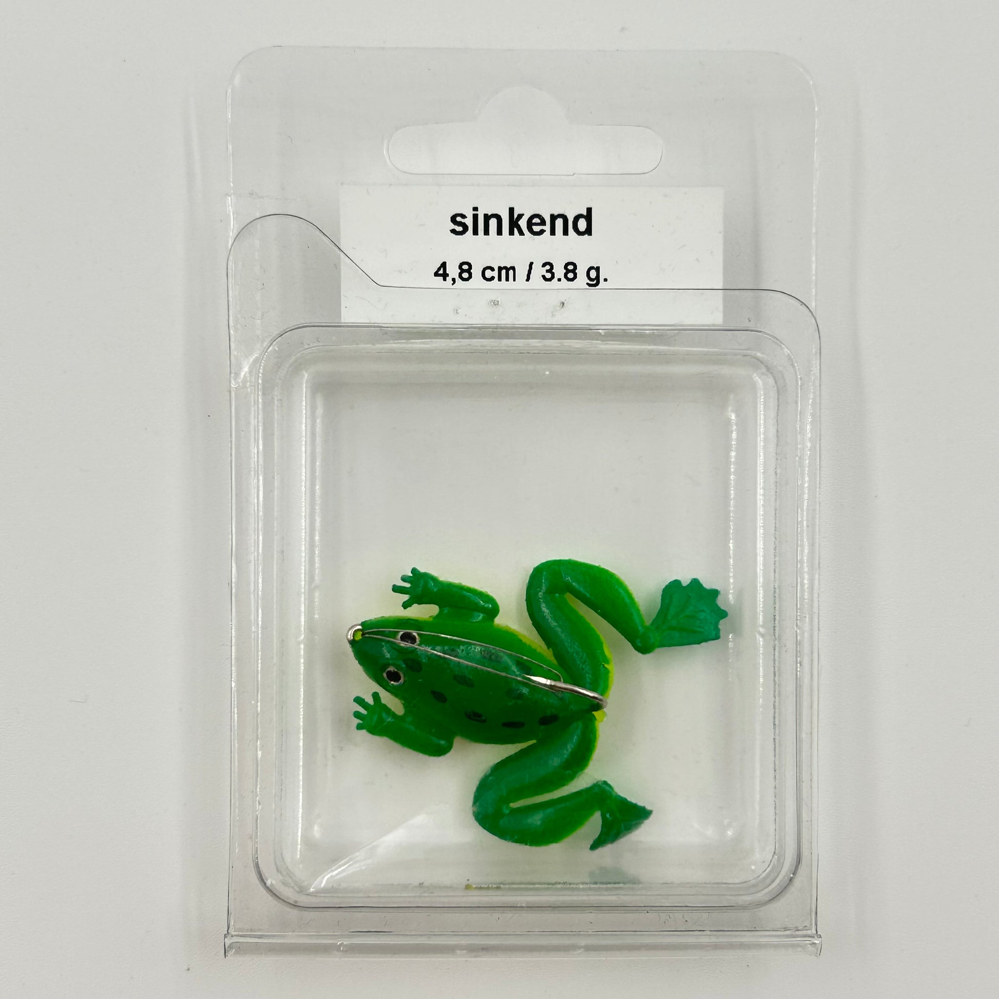 Macho Fishing Frosch Wobbler / Kunstköder mit Haken grün 3,8g