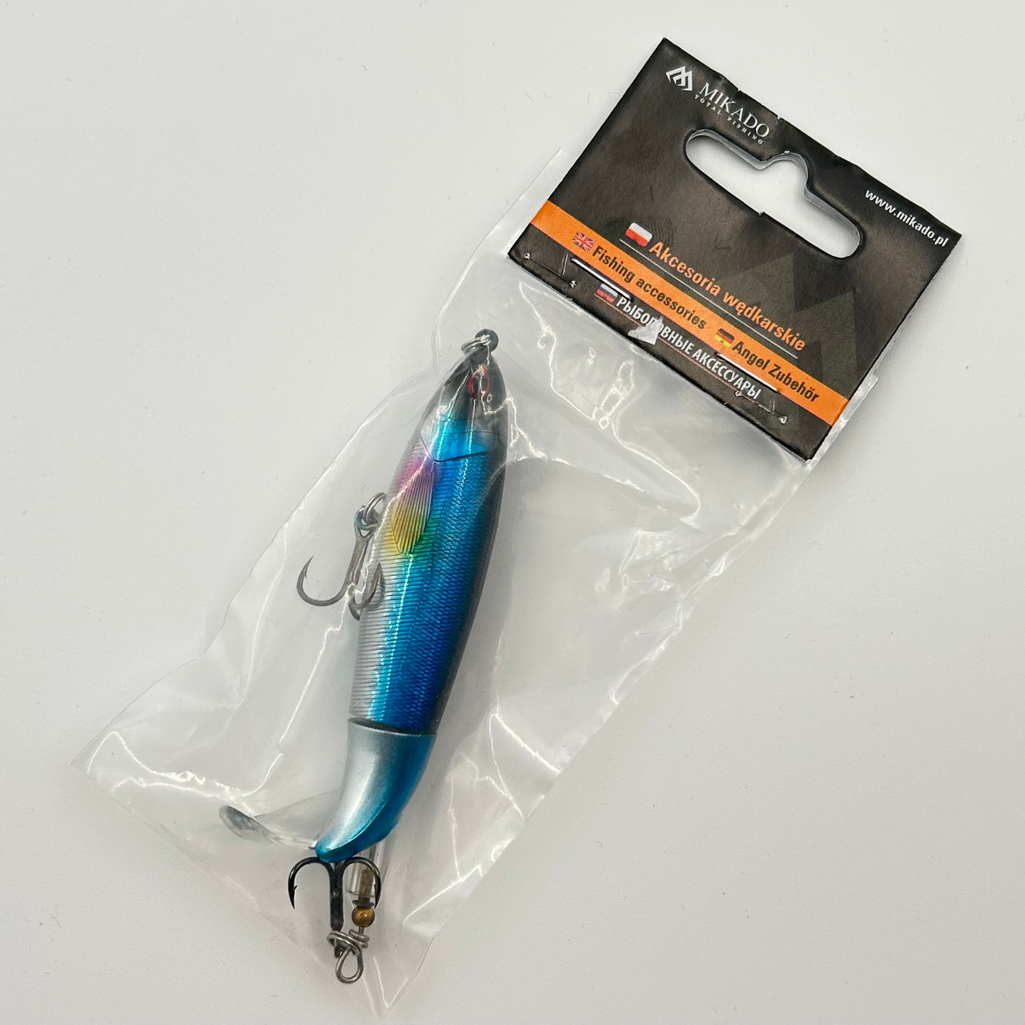 Mikado Wobbler / Kunstköder mit Drillingshaken blau