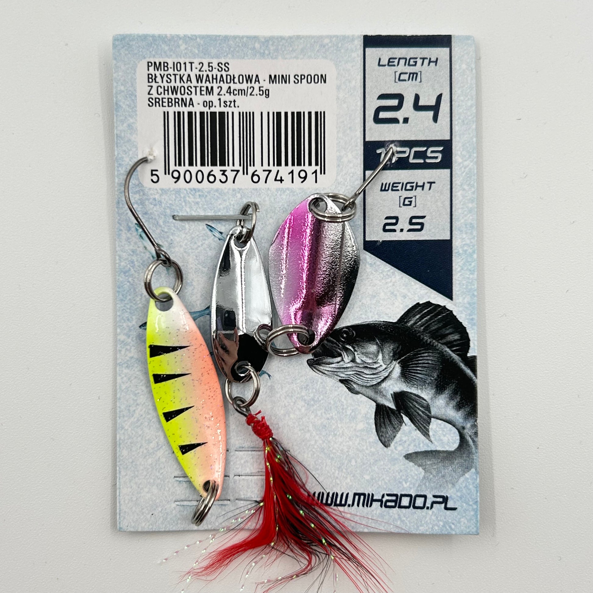 Mikado Ice Spoon Wobbler / Kunstköder mit Haken 2,5g