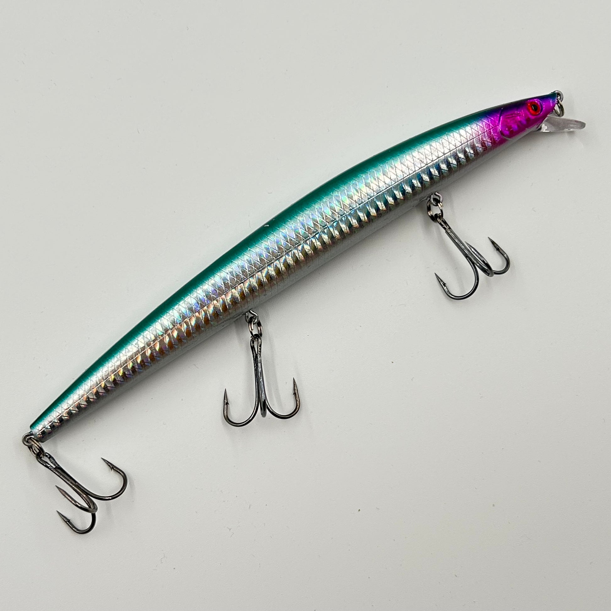 Macho Fishing Wobbler / Kunstköder mit Drillingshaken blau