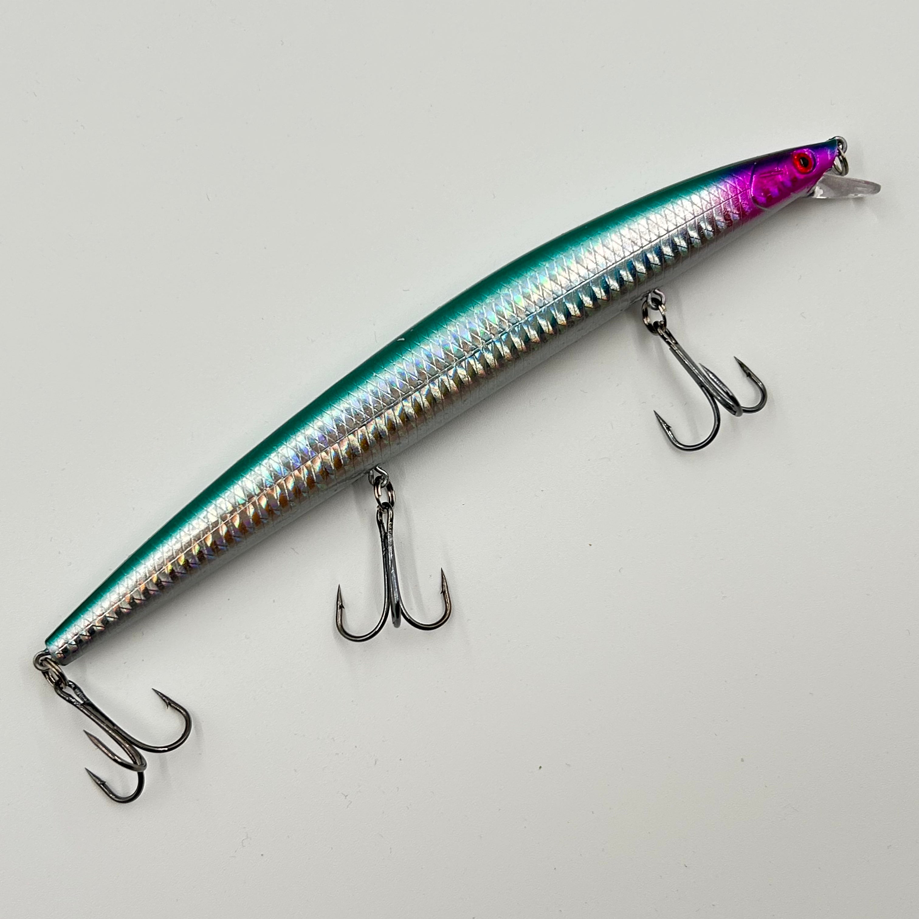 Macho Fishing Wobbler / Kunstköder mit Drillingshaken blau